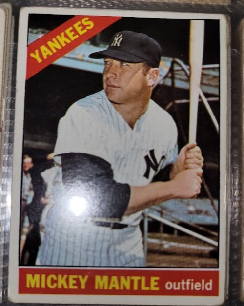 1966 TOPPS #50 MICKEY MANTLE NEW YORK YANKEES HOF please see psa notes