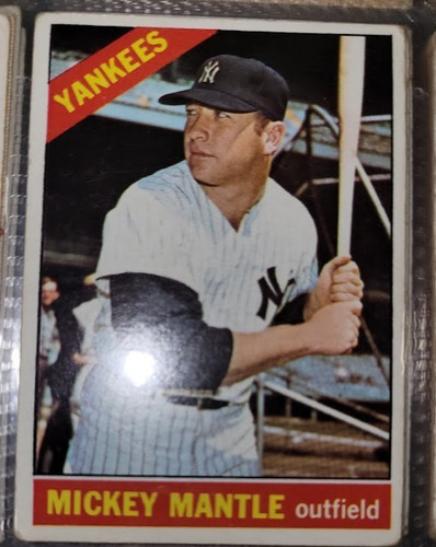1966 TOPPS #50 MICKEY MANTLE NEW YORK YANKEES HOF please see psa notes