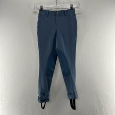 TuffRider Starter Low Rise Pull On Jodhpurs Youth Girls Size 6 Riding Pant Blue