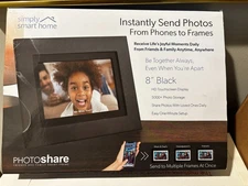 SIMPLY SMART HOME 8 INCH BLACK DIGITAL SMART PHOTO SHARE FRAME 8GB