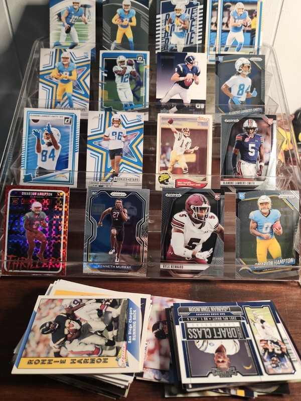 San Diego Los Angeles Chargers Football Card Lot