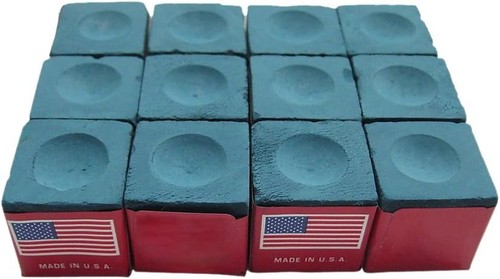 Master Pool Cue Chalk – Blue – 12 Pieces, 1 Pack – Made In USA