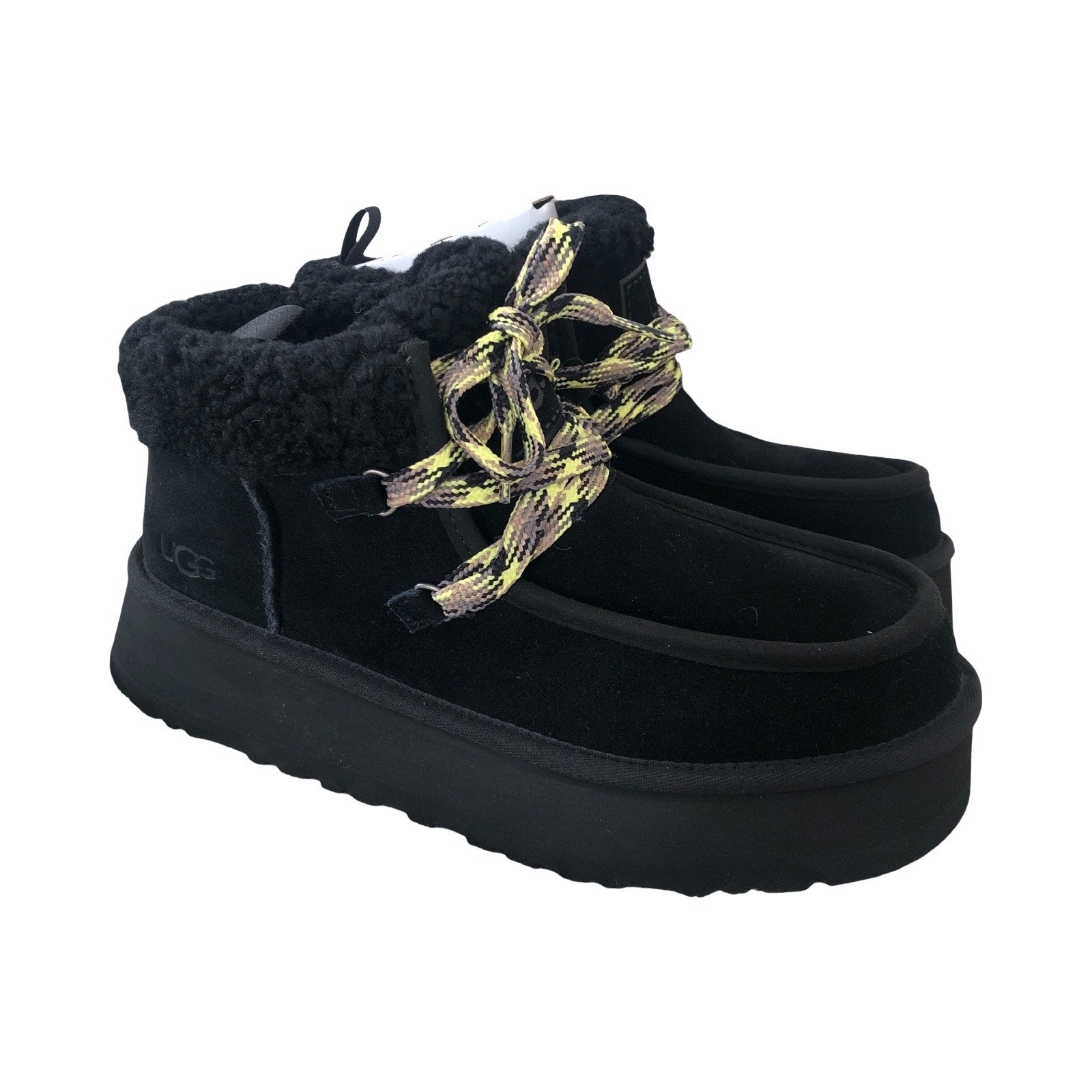 Botas al tobillo UGG Funkarra Cabin Cuff negras de gamuza para mujer 1143954 talla 9