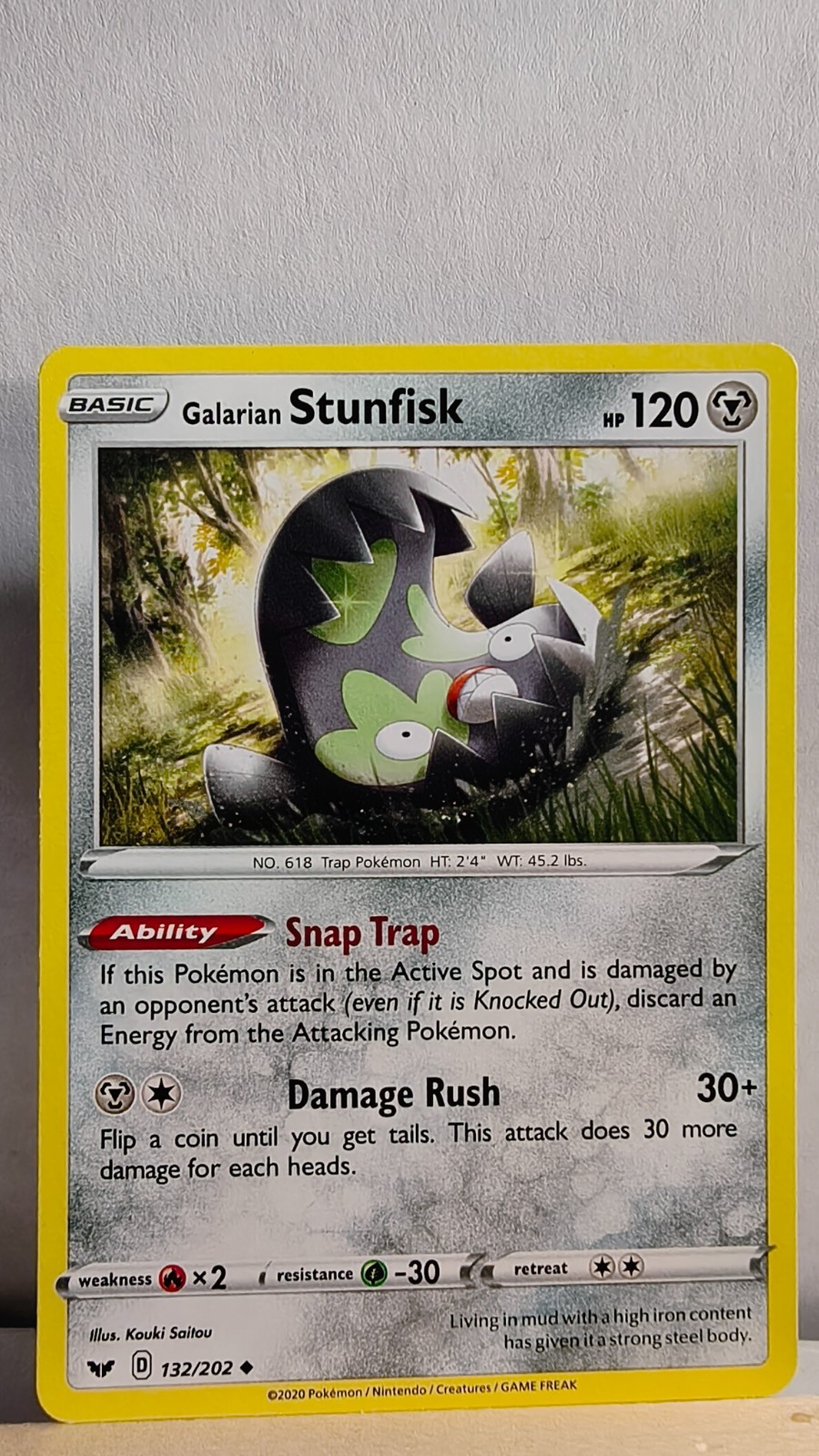Galarian Stunfisk [LP] - Pokemon TCG Sword & Shield Base 132/202 [Uncommon]