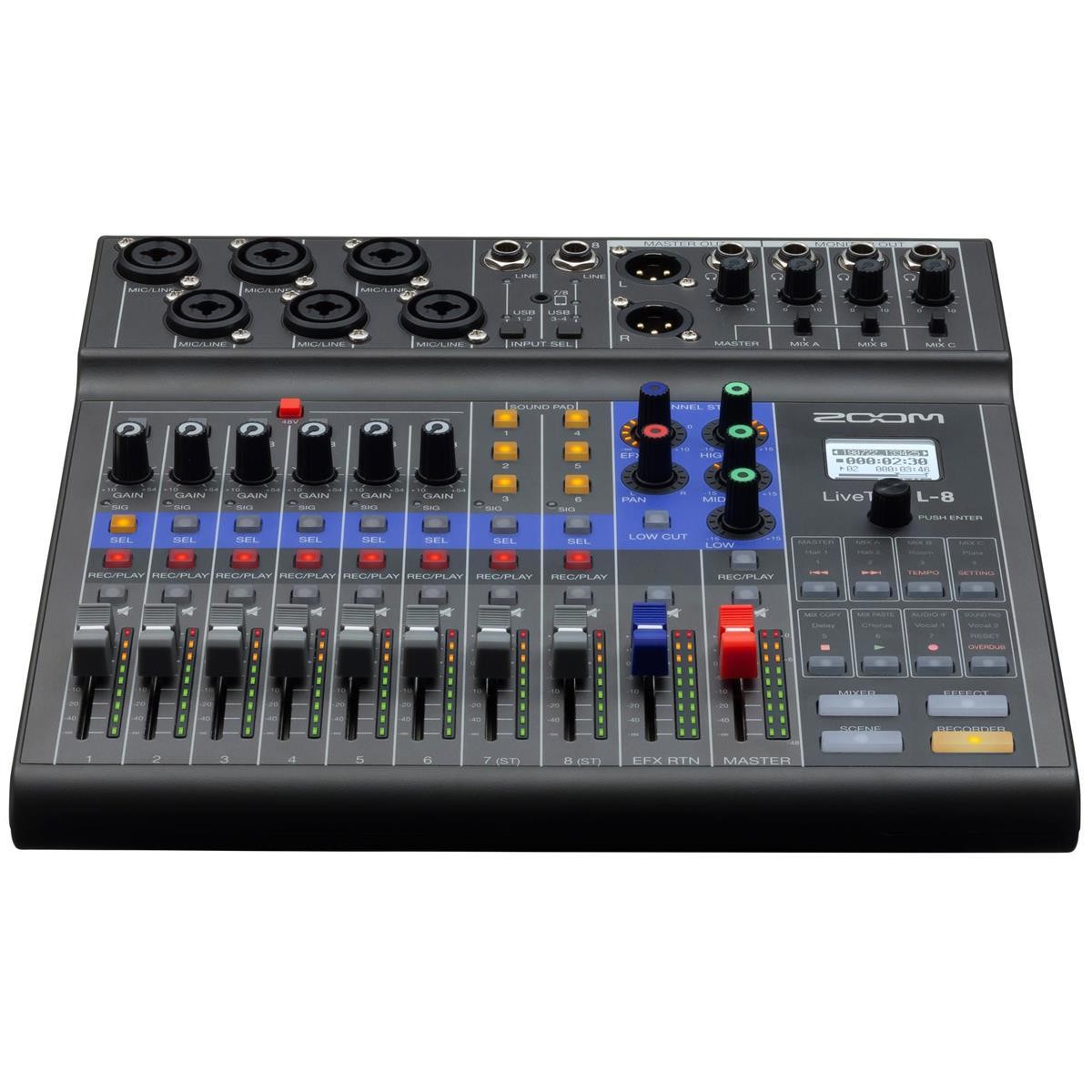 Zoom LiveTrak L-8 Portable 8-Channel Digital Mixer and Multitrack Recorder 63990₽