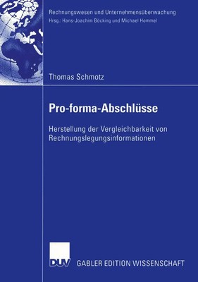 Pro-forma-Abschlüsse Thomas Schmotz Taschenbuch xxvi Deutsch 2004