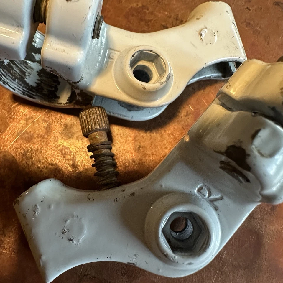 Carrocerías de palanca de freno Old School Star vintage años 80 MTB BMX par voladizo blanco Foto 3 de 4