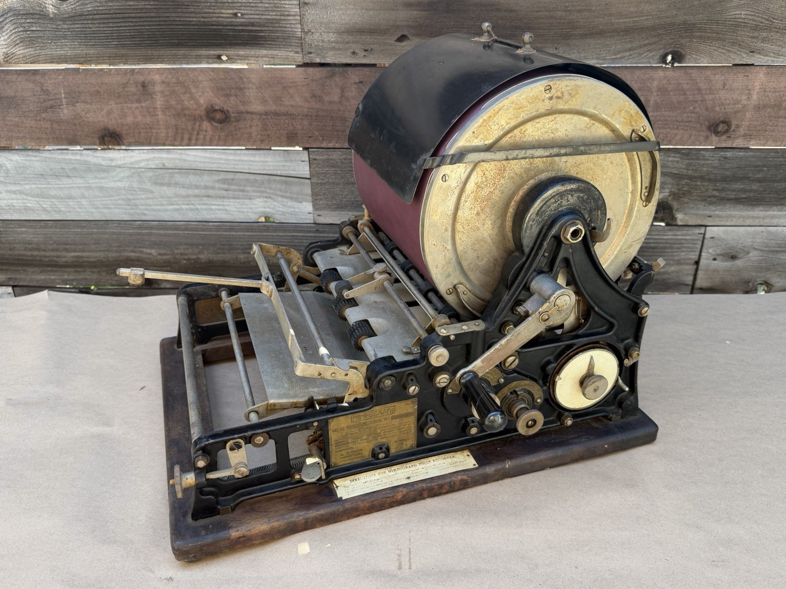 Antique A.B. Dick Edison Rotary Mimeograph Machine Model No 78