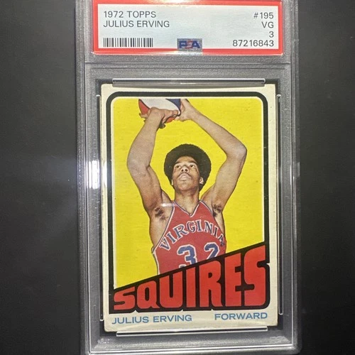 1972-73 Topps Julius Erving #195 (RC), PSA 3 VG