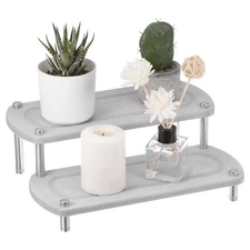 Instant Dry Sink Organizer 2 Tier Kitchen Sink Caddy Sponge Holder Light Grey