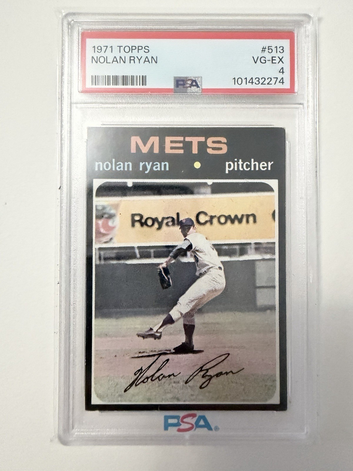 1971 Topps - Nolan Ryan #513 PSA 4 view 2