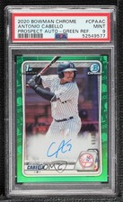 2020 Bowman Chrome Prospect Green Refractor 22/99 Antonio Cabello PSA 9 Auto p7m
