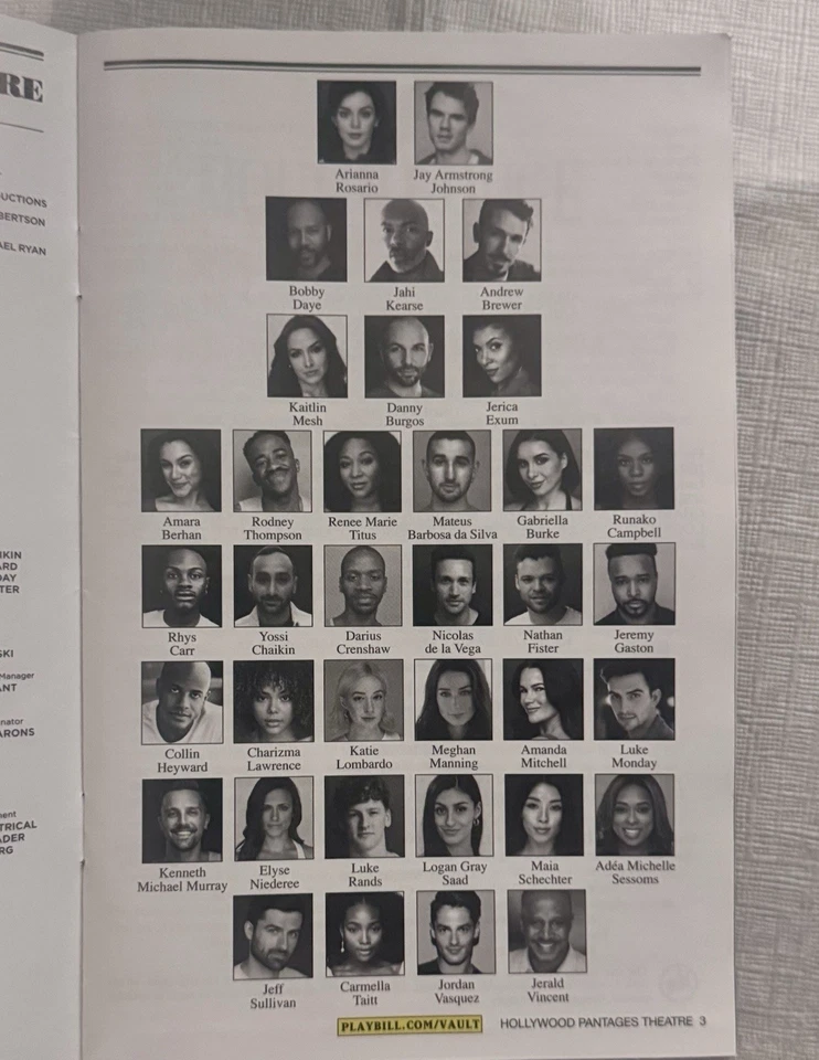 Playbill Moulin Rouge El musical Hollywood Pantages 2025 Foto 2 de 3