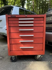 Vintage Kennedy 7-Drawer Rolling Tool Chest Red Made in USA Style 277-527132