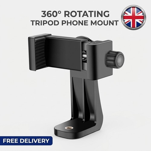 Universal Smartphone Tripod Adapter Cell Phone Holder Mount to Phone or Camera.