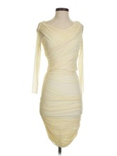Halston Heritage Women Ivory Cocktail Dress 2