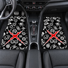 Car Mats - Pirate Symbols Red X