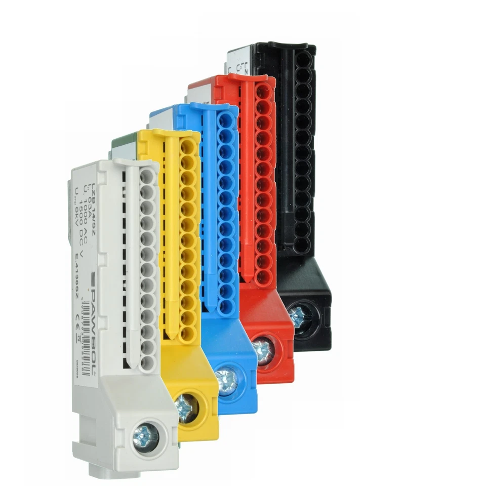 PAWBOL S.A. Verteilerklemme Sammelklemme N/PE- und Abzweig-Klemme, steckbar 13 + 1-polig