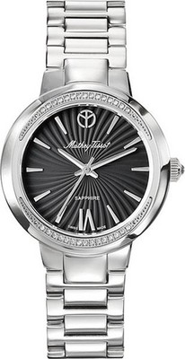 Mathey Tissot Damenuhr 33 mm Swiss Made D3082AN gefasste Zirkonia Saphirglas