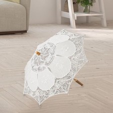 Lace Flower Wedding Umbrella Decoration Craft Photo Prop for Stage Performance