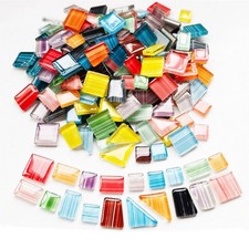 Mosaic Glass Pieces DIY Crystal Glass Pieces Textured for Home Decor Projects