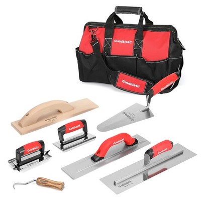 Goldblatt Masonry Tool Set 8 Piece Hand Trowel Gauging Finishing Tools