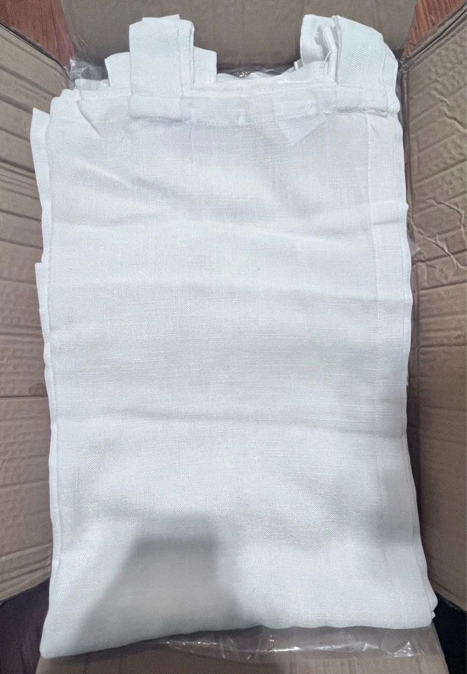 Exclusive Home Bella White Solid Sheer Tab Top Curtain, 54" W x 84" L (Set of 2) - Image 4 of 4