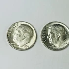 1964 Roosevelt Dime P & D  AU Nice Luster.   D64PD