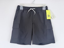 All In Motion Boys Adjustable Waist Adventure Cargo Black Shorts SMALL 6/7