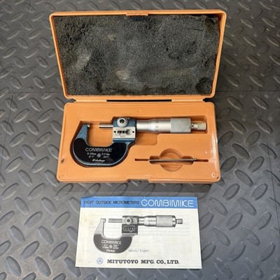 Mitutoyo 159-101 Combimike Outside Micrometer 0 25mm / 0 1'' with Case - Japan