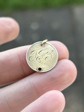Antique Victorian Coin Love Token Pendant JFS