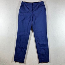 Express Columnist Ankle Mid Rise Stretch Pants Navy Blue 0R
