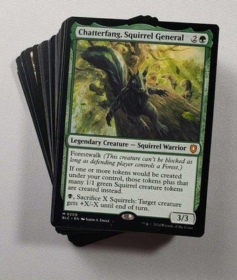 MTG 60 Card Modern Black Green Chatterfang Squirrel General Deck