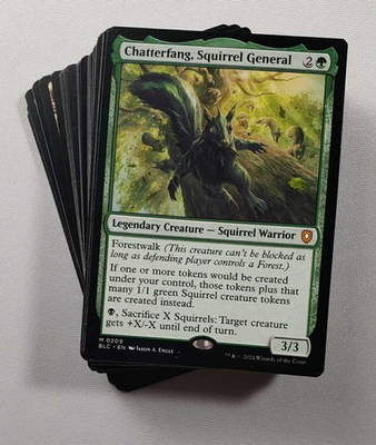 #ad #ad MTG 60 Card Modern Black Green Chatterfang Squirrel General Deck $34.99