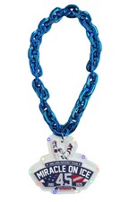 1980 Miracle on Ice 45th Anniversary 1980-2025 Big Logo Light Up Chain Necklac