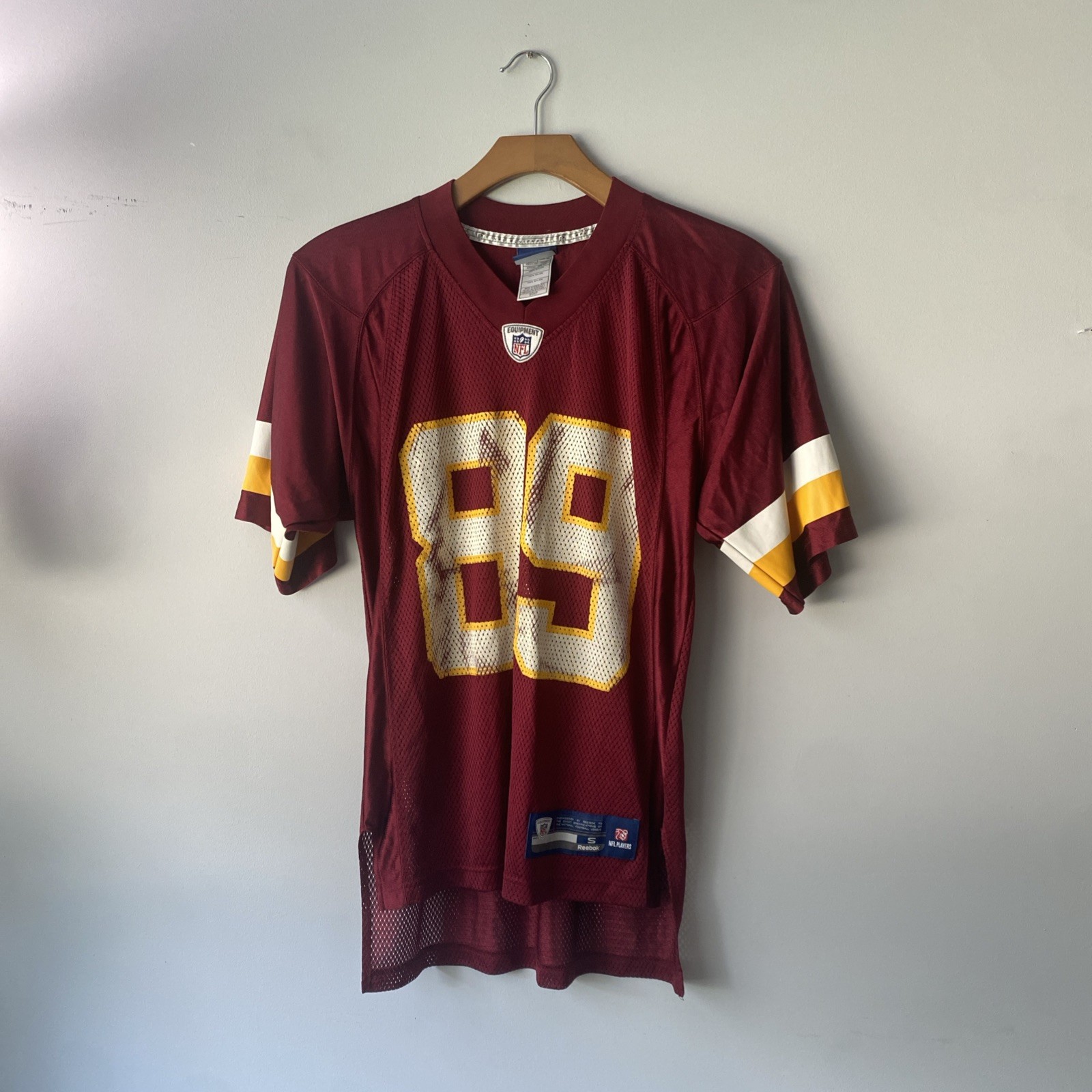 Santana Moss Burgundy Redskins Reebok NFL Jersey Small