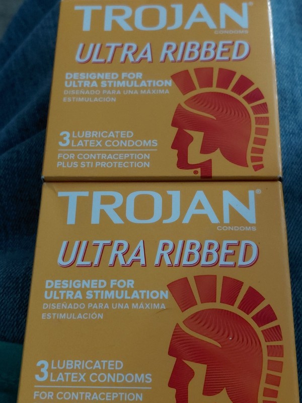 2 Pks Trojan Ultra Ribbed 3 Pk. Factory Sealed. 