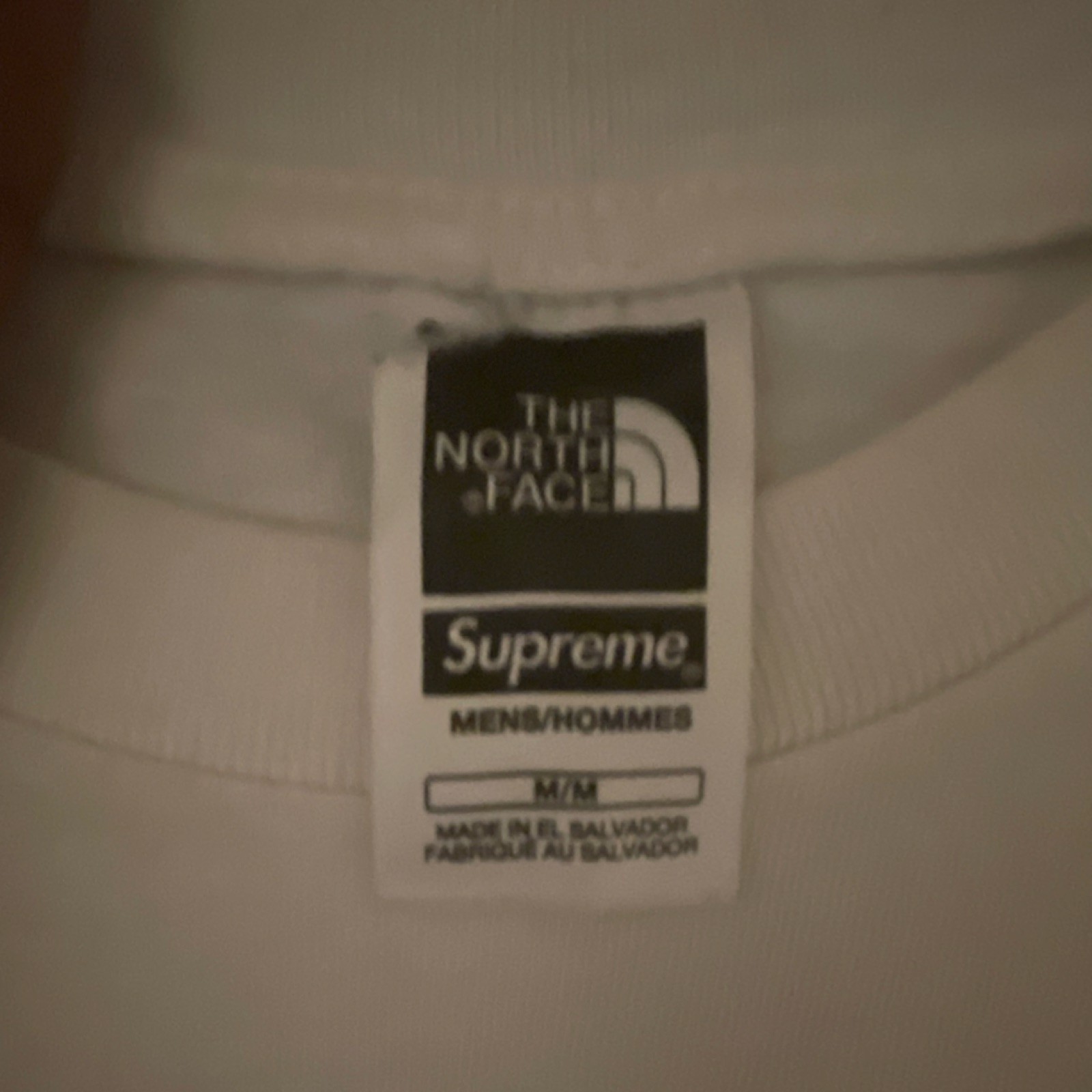 The North Face Supreme Men's White Cotton Jersey Logo Crew Neck T-Shirt Size M thumbnail 2