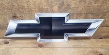Chevy Black Bowtie Emblem Garage Steel Sign Small - 21 X 7