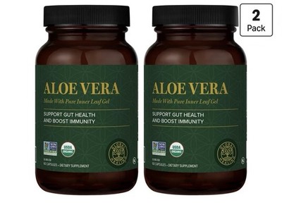 Global Healing Aloe Vera Bio-Active Organic Leaf Supplement - 200x Concentrate