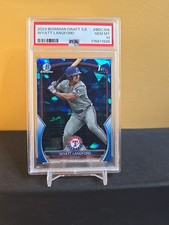 2023 Wyatt Langford 1st Bowman Draft Sapphire Edition #BDC106 PSA 10 Rangers