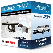 Für Hyundai Getz 01-05 AUTO HAK Anhängerkupplung abnehmbar + 13polig E-Satz neu
