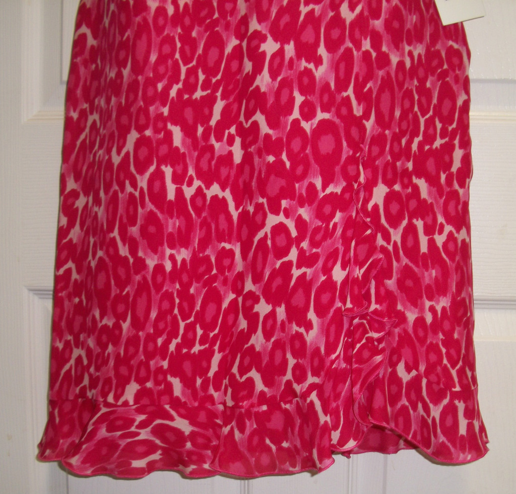 NEW MOSCHINO CHEAP & CHIC FABULOUS PINK LEOPARD ANIMAL RUFFLE SILK SKIRT 8 42 image 7