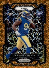 2023 Panini Prizm - Rookies Orange Lazer Prizm #356 Desjuan Johnson (RC)