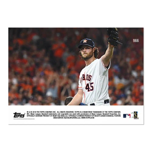 2019 TOPPS NOW # 966 GERRIT COLE ALDS 15 K's Houston Astros Postseason Record  - Image 2 of 2