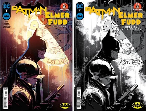 BATMAN DAY 2024 ~ BATMAN & ELMER FUDD SPECIAL/NOIR COMIC BOOK SET LEE WEEKS ~ DC