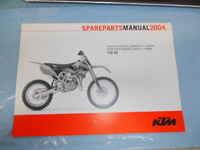 2004 KTM 105 SX Chassis & Engine Spare Parts Manual 3208117 | eBay