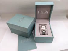 Lg 925 ECCLISSI Diamonds Sterling Silver Ladies 72g Heavy Wristwatch watch 33735