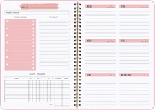 Undated Weekly Planner- Weekly Goals Notebook, A5 to Do List Planner, Habit Trac