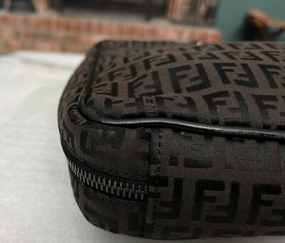 Fendi Zucca Zucchino Monogram Canvas Briefcase Laptop Business Bag